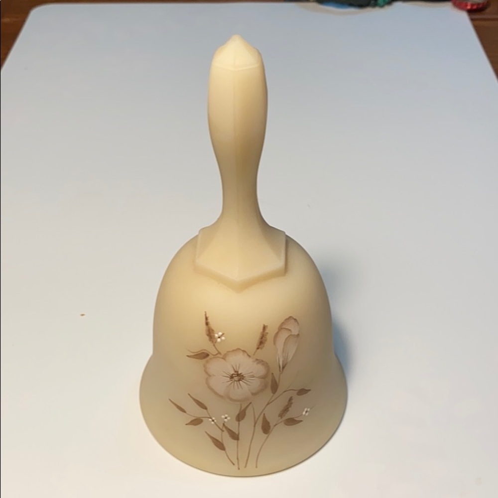 Fenton Custard Hand Painted  Bell
